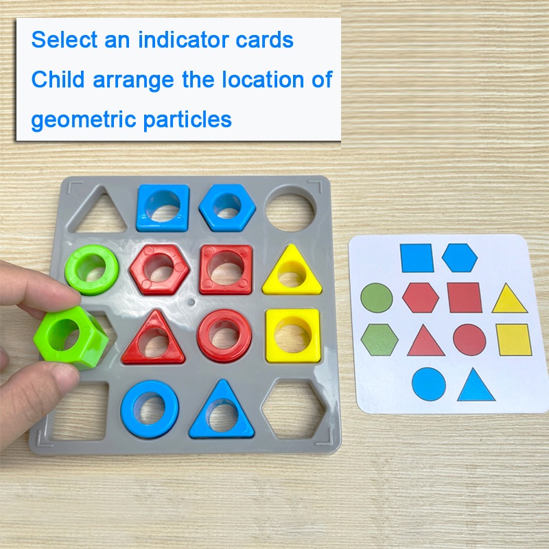 Anak Bentuk Geometris Warna Senada Mainan Koordinasi Mata Tangan Konsentrasi Belajar Montessori Edukasi Dini Mainan