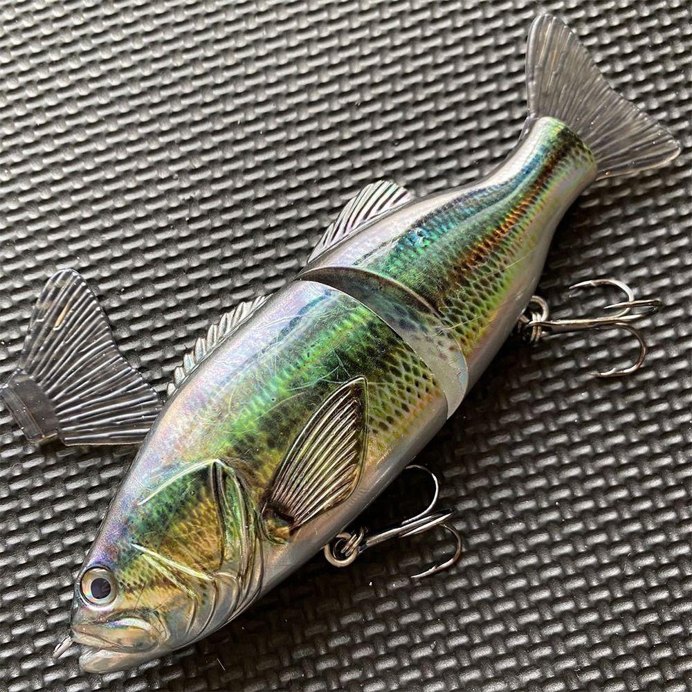 TOP 2bagian Umpan Ikan Kecil Multicolor Crankbaits Bergaris bass Minnow Lures
