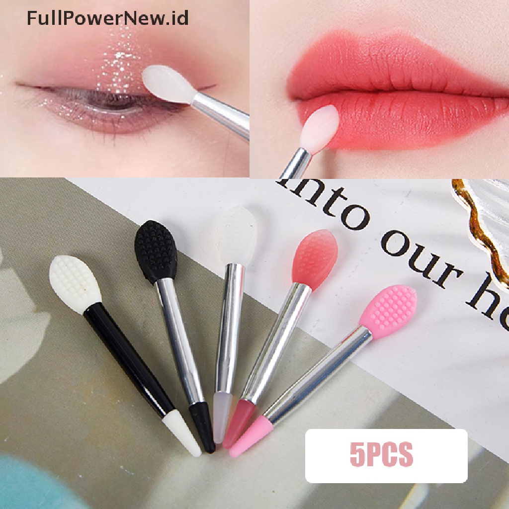 Power 5PCS Double Side Silicone Lip Balms Kuas Masker Bibir Makeup Brushes Alat ID