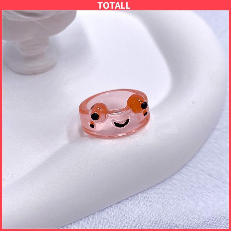 COD Katak Resin Cincin Warna-warni Kepribadian Hewan Kartun Cincin Jari Lucu-Totall