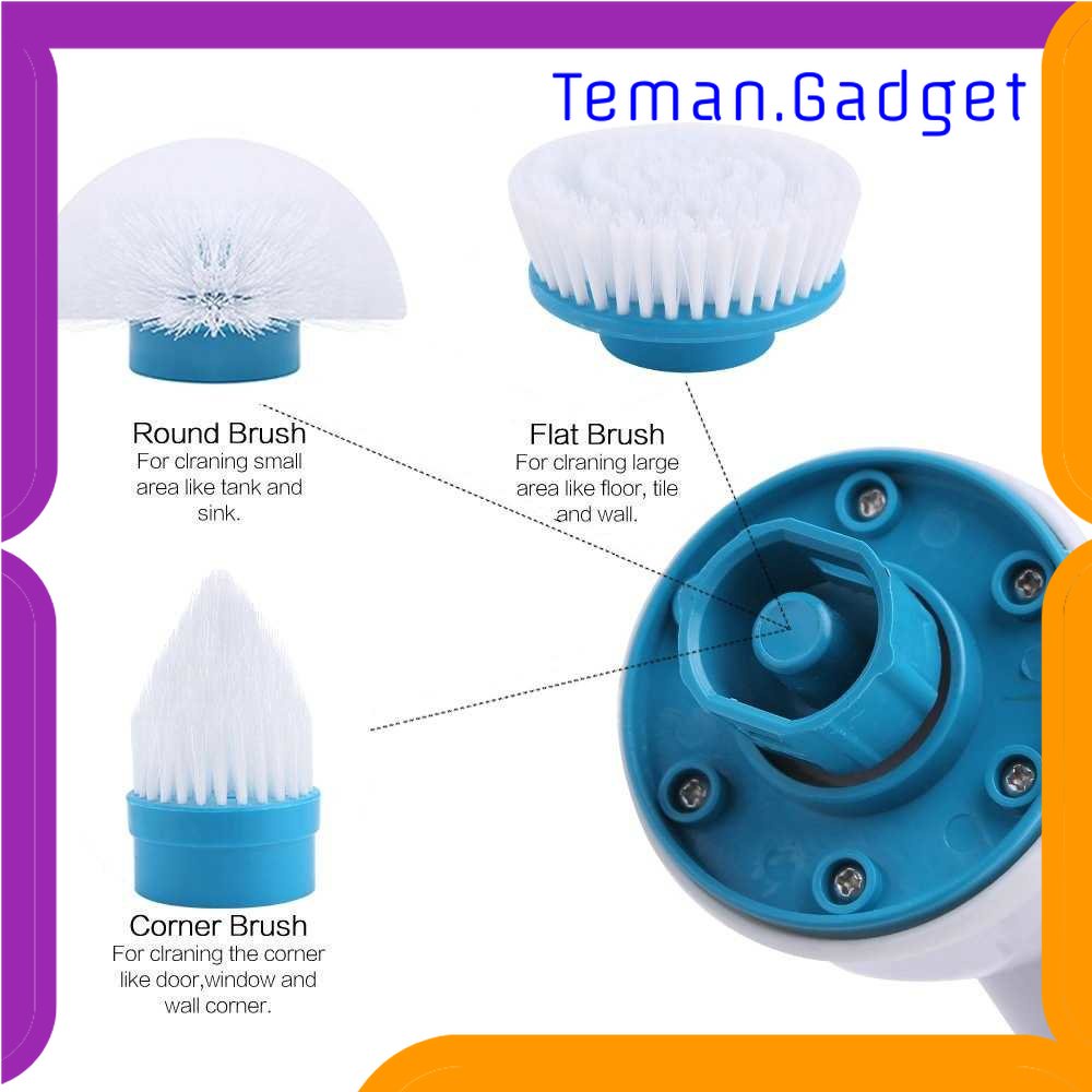 TG - ART TaffHOME Hurricane Spin Scrubber Tools Set Sikat Kamar Mandi Elektrik - WQ8111
