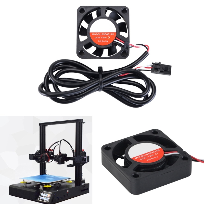 Bt MK3S+Kipas Pendingin4010 40x40x10mm DC5V 0.2A Hotend Cooler Blow Radiator Sleeve Bearing Untuk Printer 3D Part Accessorie