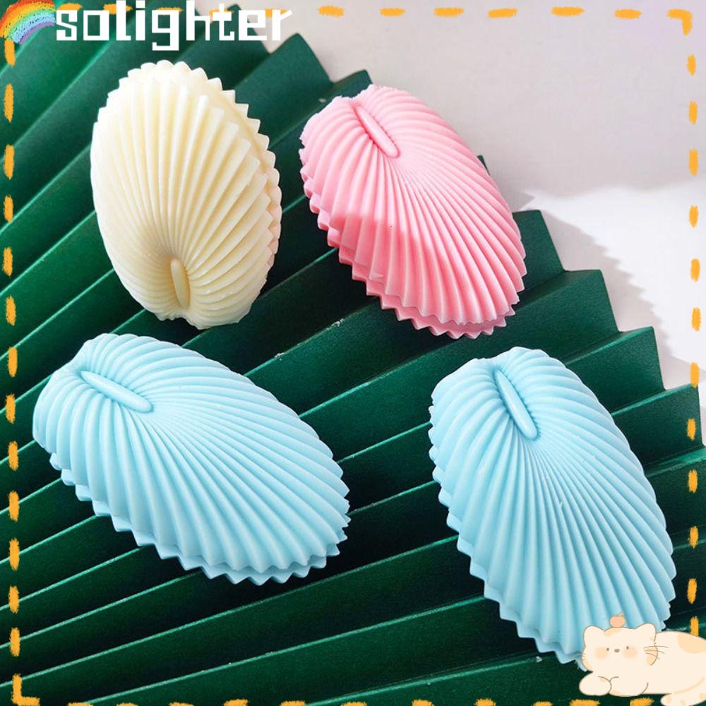 Solighter Cetakan Lilin Layar Kacang Ganda Pesta Gereja DIY Craft Handmade Silicone Mold