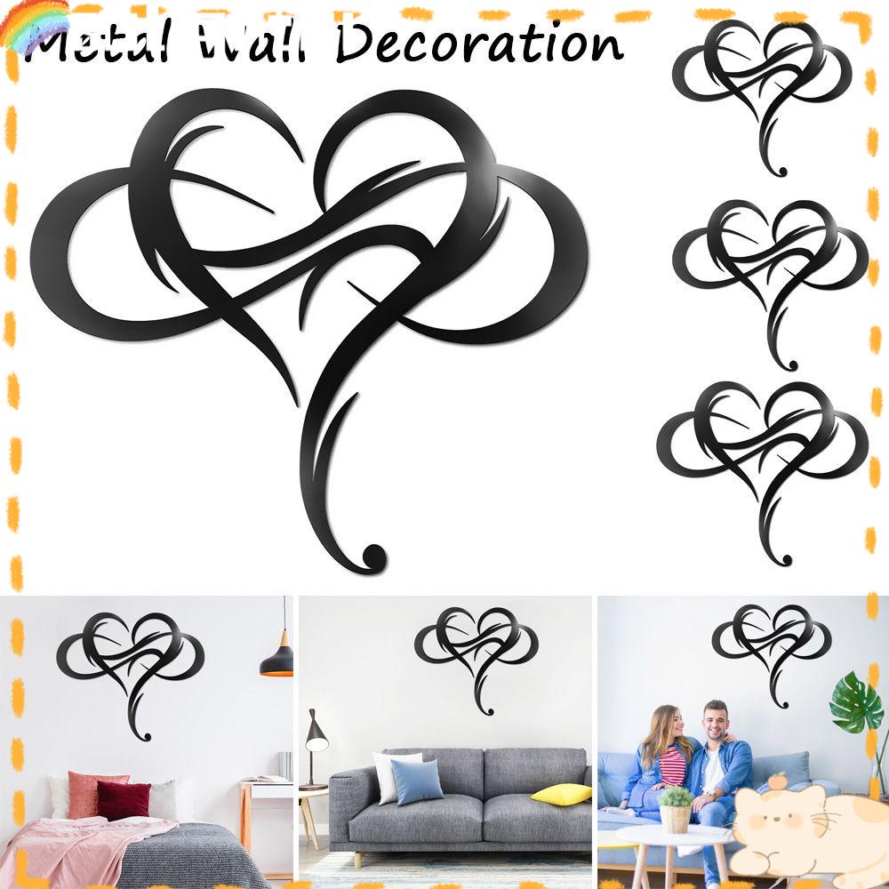 Solighter Hiasan Dinding Logam Hadiah Dekorasi Kamar Craft Ornamen Rumah Infinity Heart