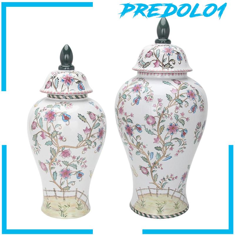 [Predolo1] Toples Candi Porcelain Vas Keramik Tradisional Koleksi Dekorasi Meja