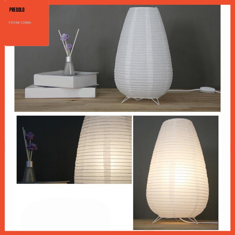 [Predolo] Paper Lantern Lampu Meja Paper Lamp Night Lighting Desk Lamp Untuk Dekorasi Rumah