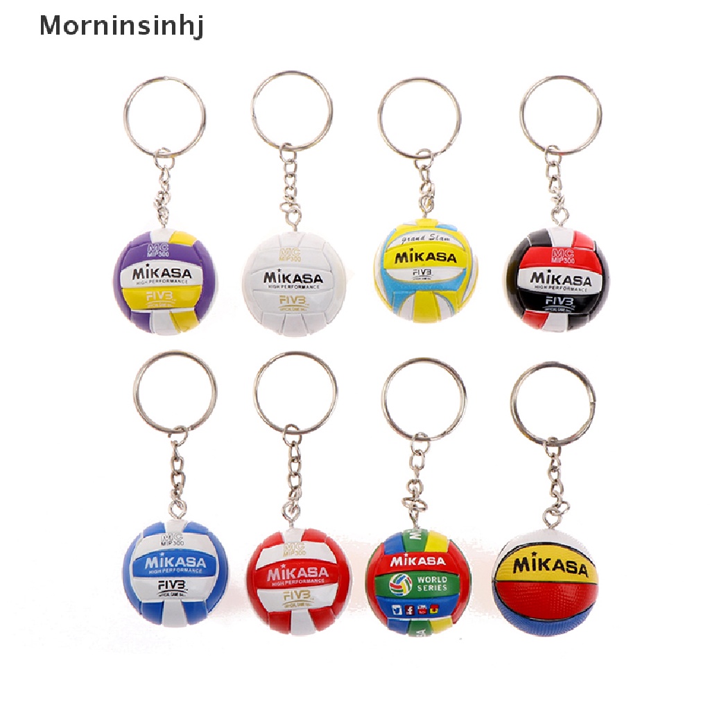 Mornin Beach Volleyball PVC Keychain Gantungan Kunci Chain Ring Bola Pantai Sepak Bola Key Ring id