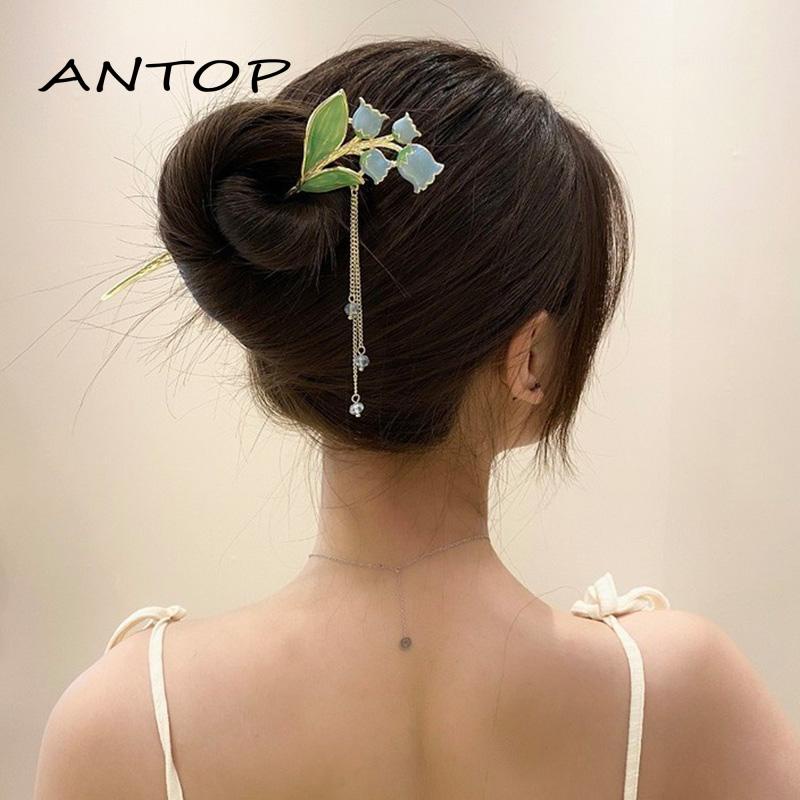 [Antop Termurah] Jepit Rambut Anggrek Simple Modern Logam Mutiara Rumbai Hairpin Niche Design Hiasan Kepala