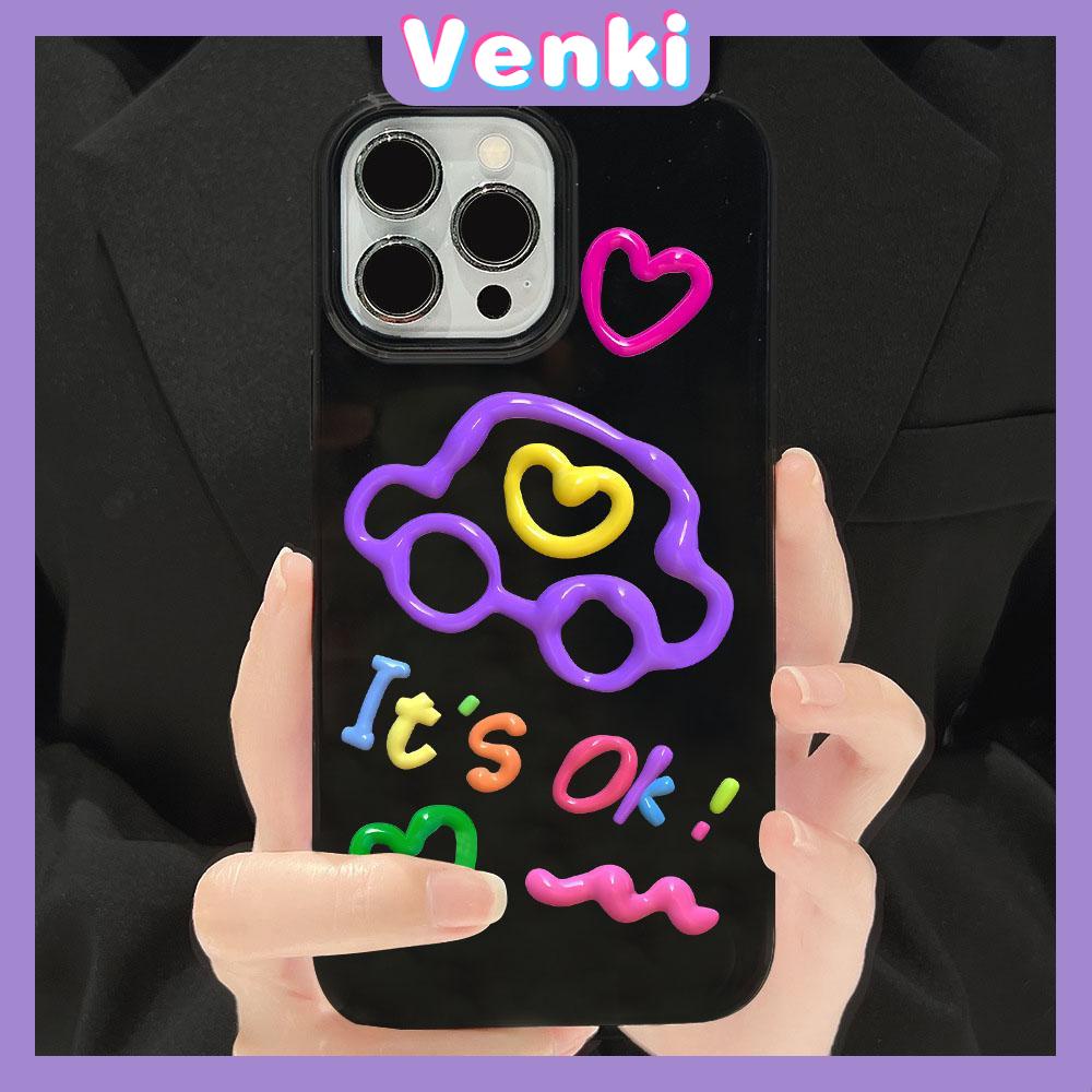 iPhone Case Soft TPU Glossy Black Candy Case Cute Color Graffiti Car Camera Protection Shockproof For iPhone 14 13 12 11 Pro Max 7 8 Plus X XR