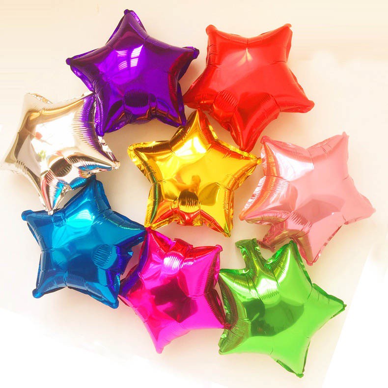 MCC Balon Foil Love Star Balon Foil Bentuk Bintang Dan Hati Balon Foil 9,5 inch / 25 cm Balon Pesta Balon Dekorasi Satuan Murah