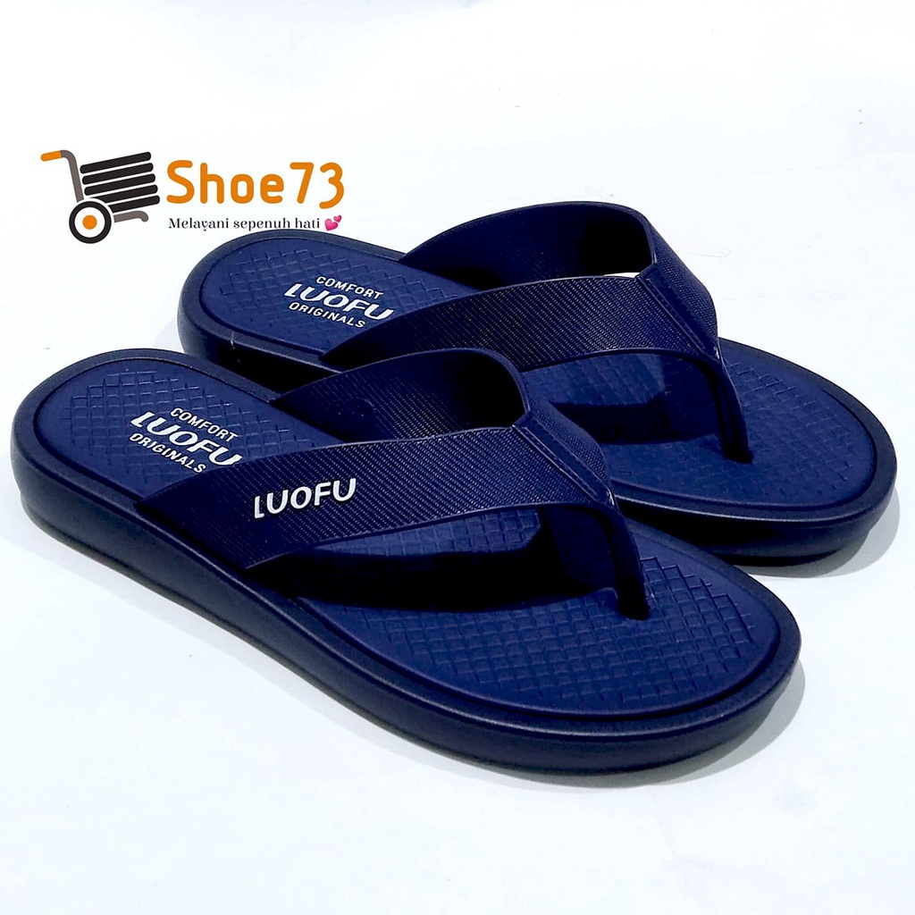 LUOFU F 2326 - E01PLS SIZE 40-44 ORIGINAL l Sandal jepit jelly pria l Sendal jepit cowok impor