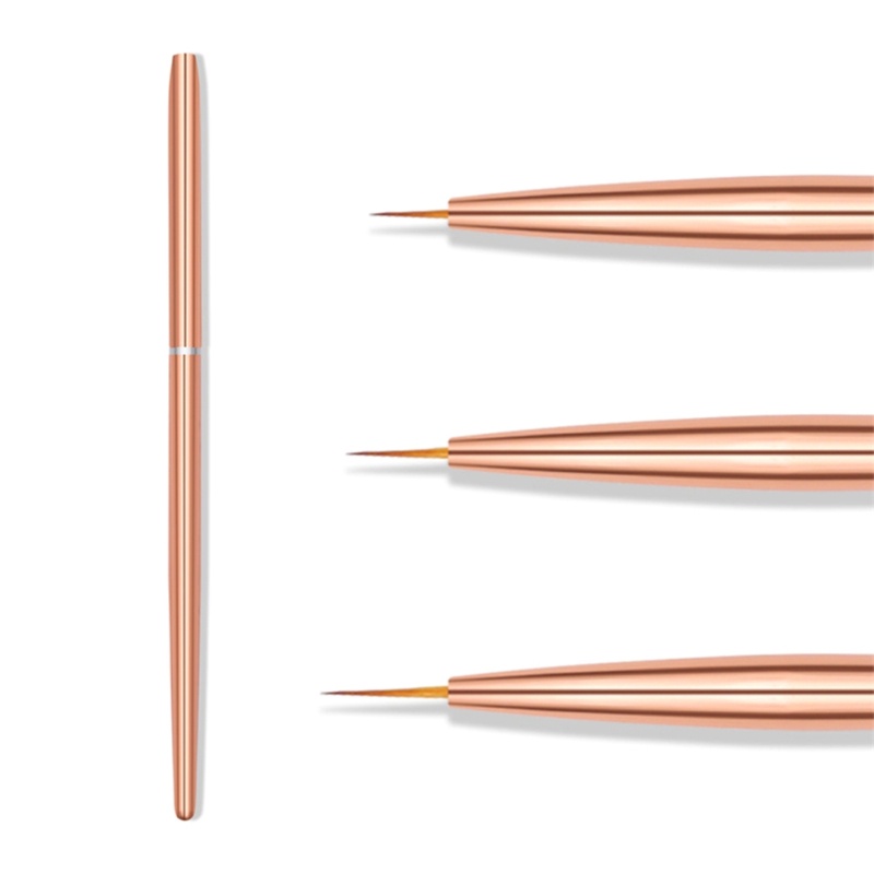 Siy 3PCS Nail Art Liner Brushes Nails Gel Polish Lukisan Nail Art Design Brush Pen Set Kuku Dotting Lukisan Gambar Pe