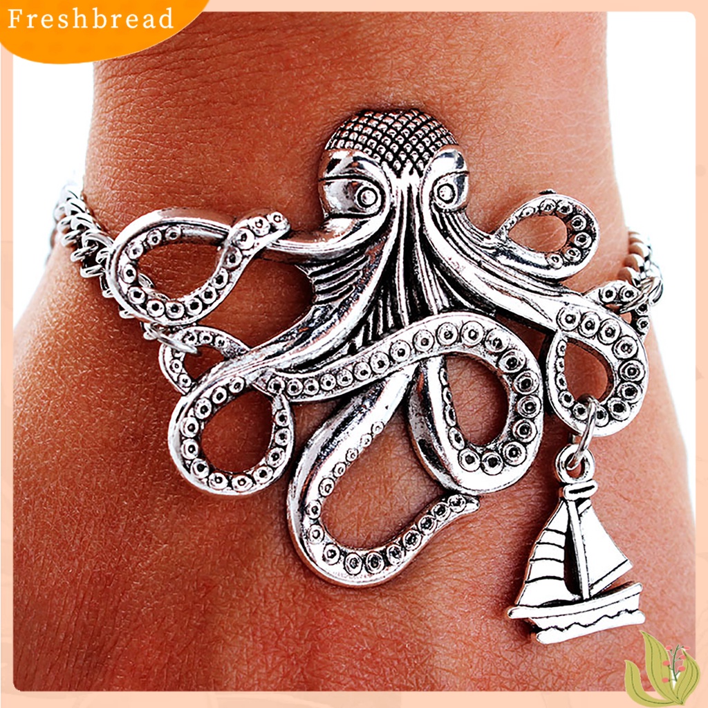 &lt; Freshbread &gt; Keren Unisex Alloy Desain Gurita Gelang Perhiasan Rantai Aksesoris Pernikahan