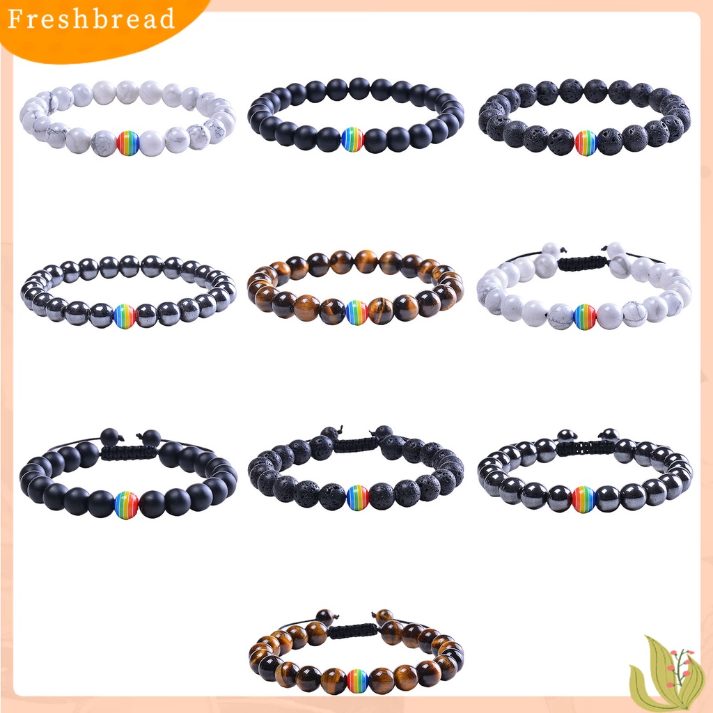 < Freshbread > Tali Elastis Handmade Gelang Batu Ringan Pria Wanita Natural Beads Bracelet Hand Decor