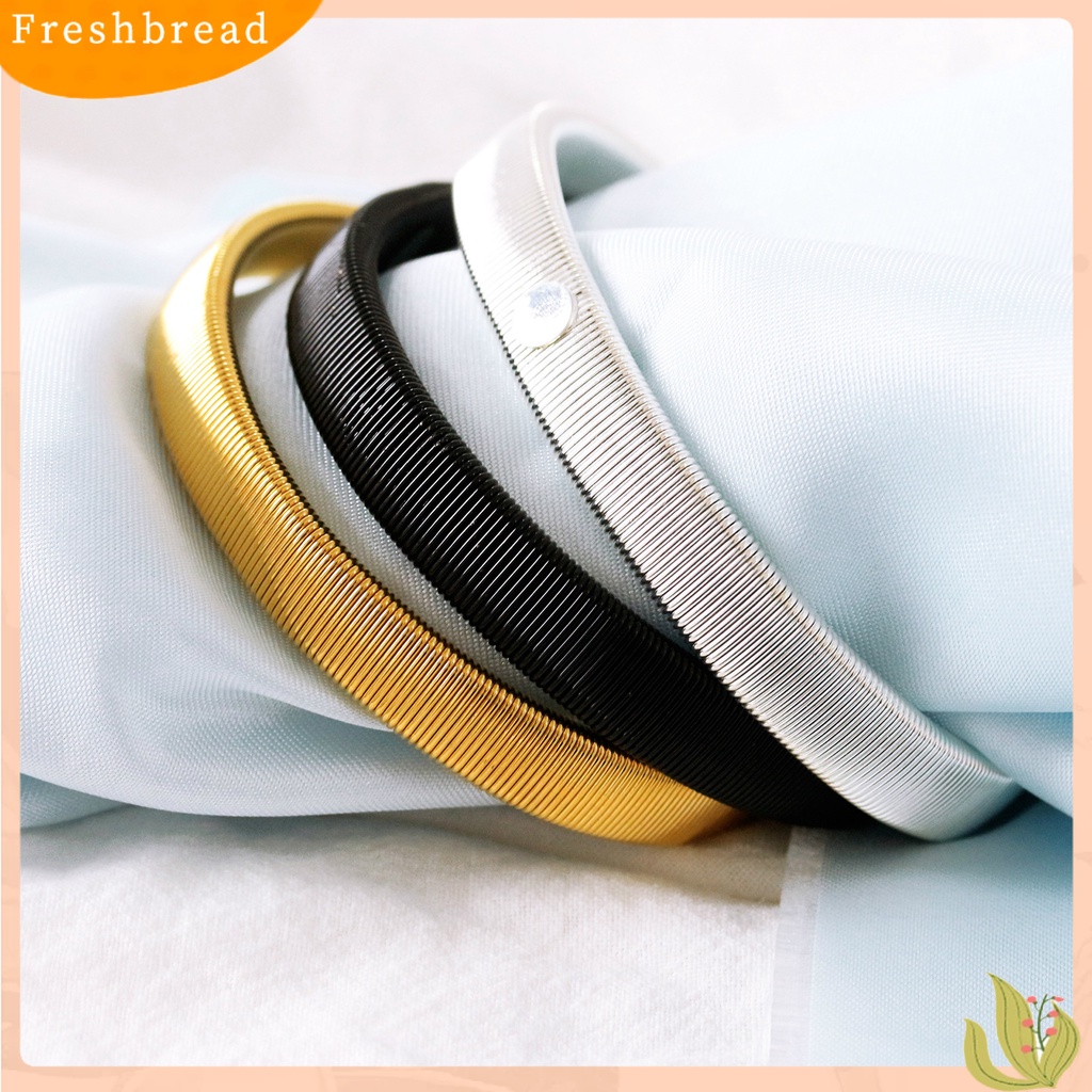 &lt; Freshbread &gt; Pria Elastis Logam Anti-Slip Arm Band Sleeve Holder Bracelets Stretch Bangle