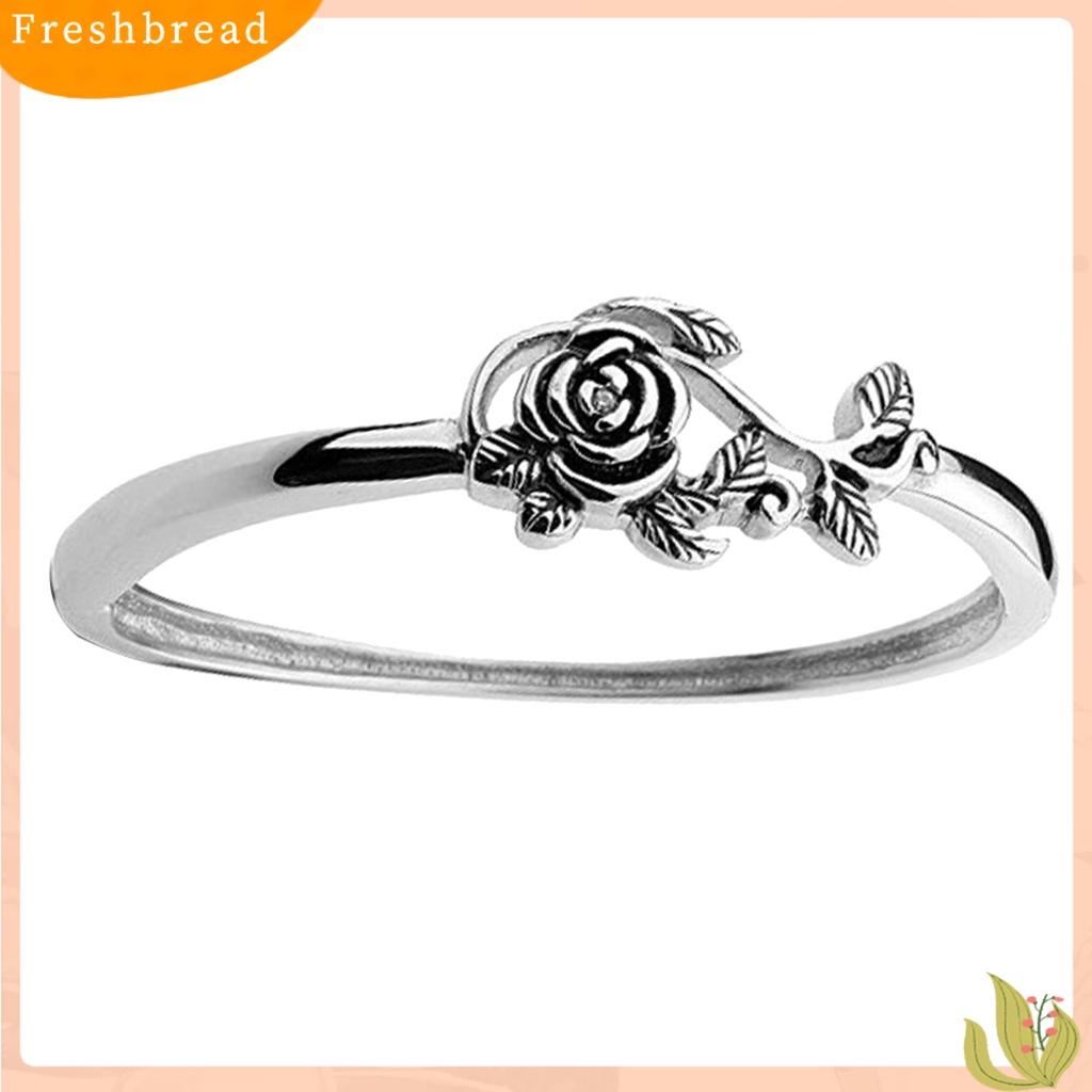 &lt; Freshbread &gt; Cincin Kawin Desain Mawar Cincin Kawin Halus Klasik Elegan Untuk Pernikahan