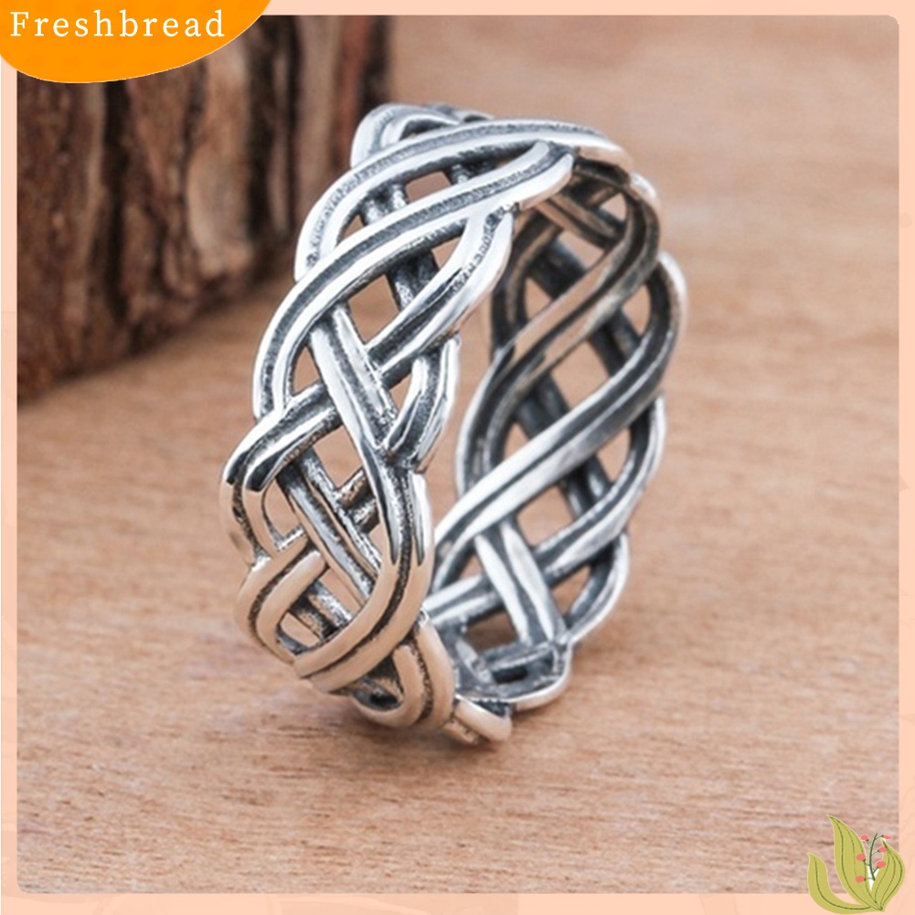 &lt; Freshbread &gt; Vintage Infinity Intertwined Cross Knot Finger Cincin Wanita Band Perhiasan Pesta