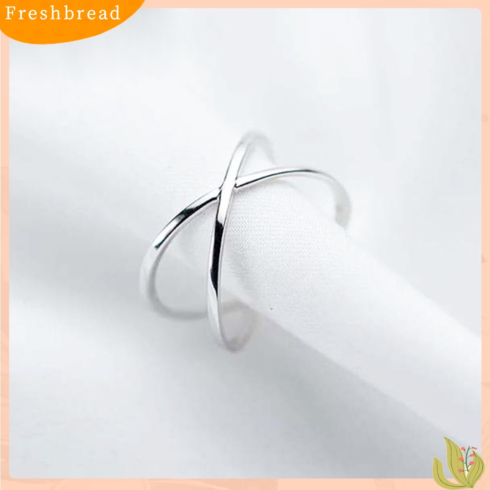 &lt; Freshbread &gt; Wanita Cross Open Finger Ring Adjustable Perhiasan Hadiah Pesta Ulang Tahun Pernikahan