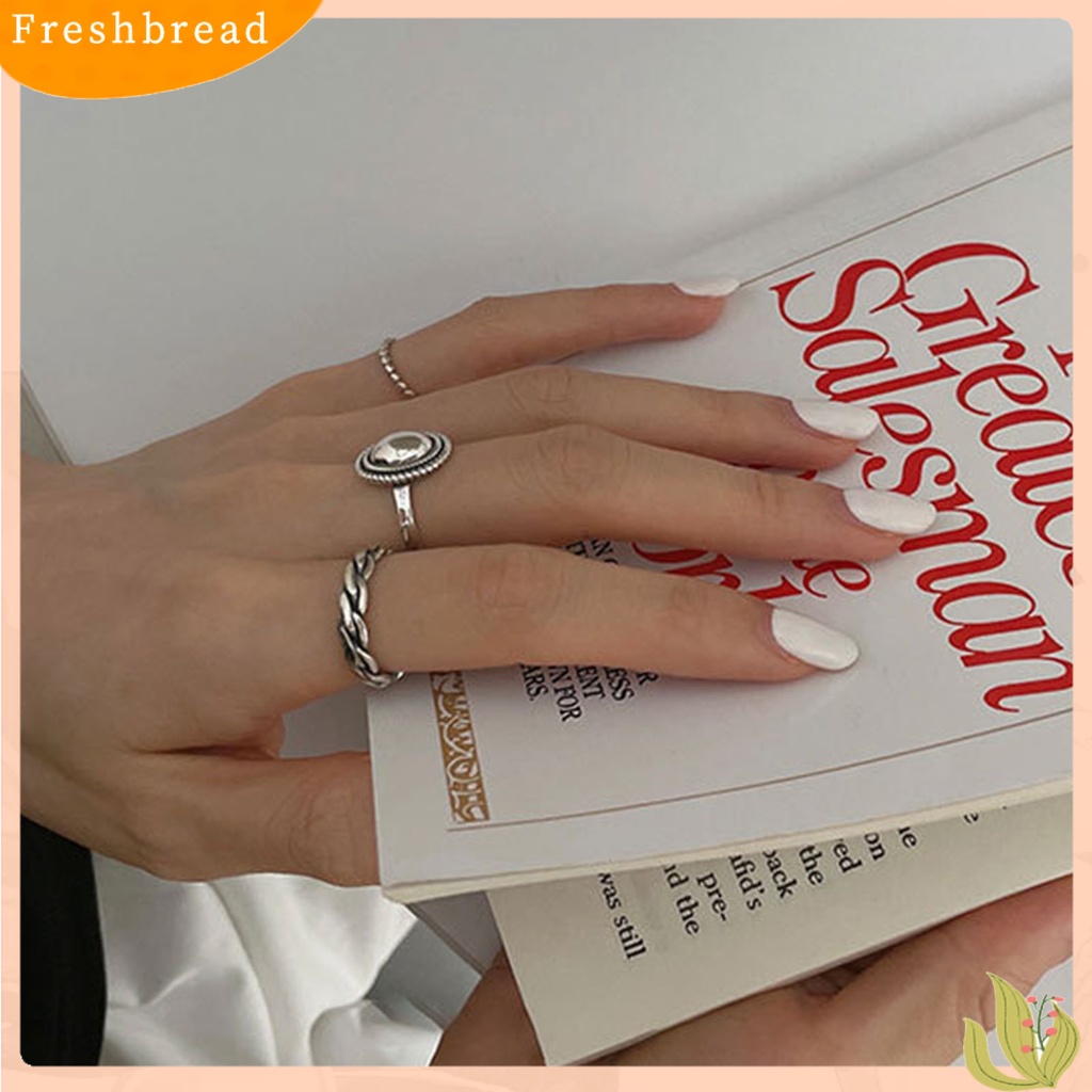 &lt; Freshbread &gt; Adjustable Indah Pernikahan Band Tahan Aus Antik Memutar Pembukaan Cincin Pesona Perhiasan