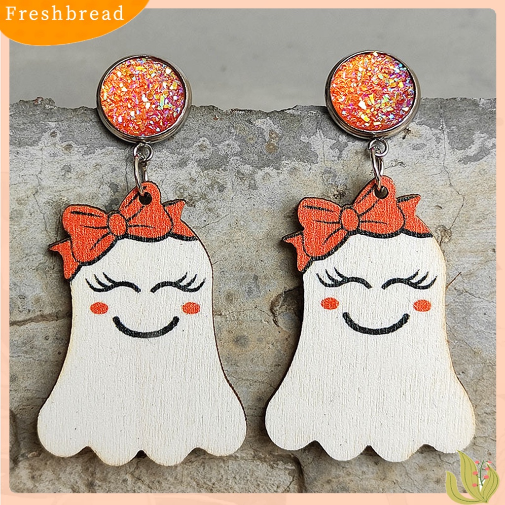 &lt; Freshbread &gt; 1pasang Anting Kreatif Pengerjaan Halus Indah Dekorasi Halloween Anting Labu Lucu Untuk Pesta