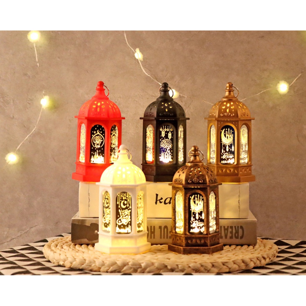 Lampu LENTERA KUBAH Lebaran Hiasan Kabah Dekorasi Meja/Rumah Hadiah Idul Fitri Ramadhan Kubah Aksesoris