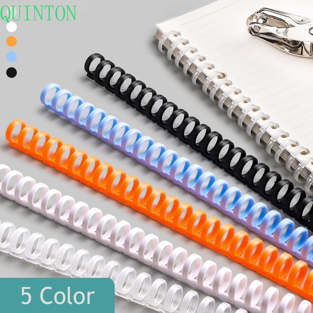 QUINTON 6 Colors Split Ring 85 Sheets Capacity for DIY Paper 30 Holes Loose Leaf Binders Ring Scrapbook Notebook Office Stationery Album Plastic 10pcs Binder Ring/Multicolor