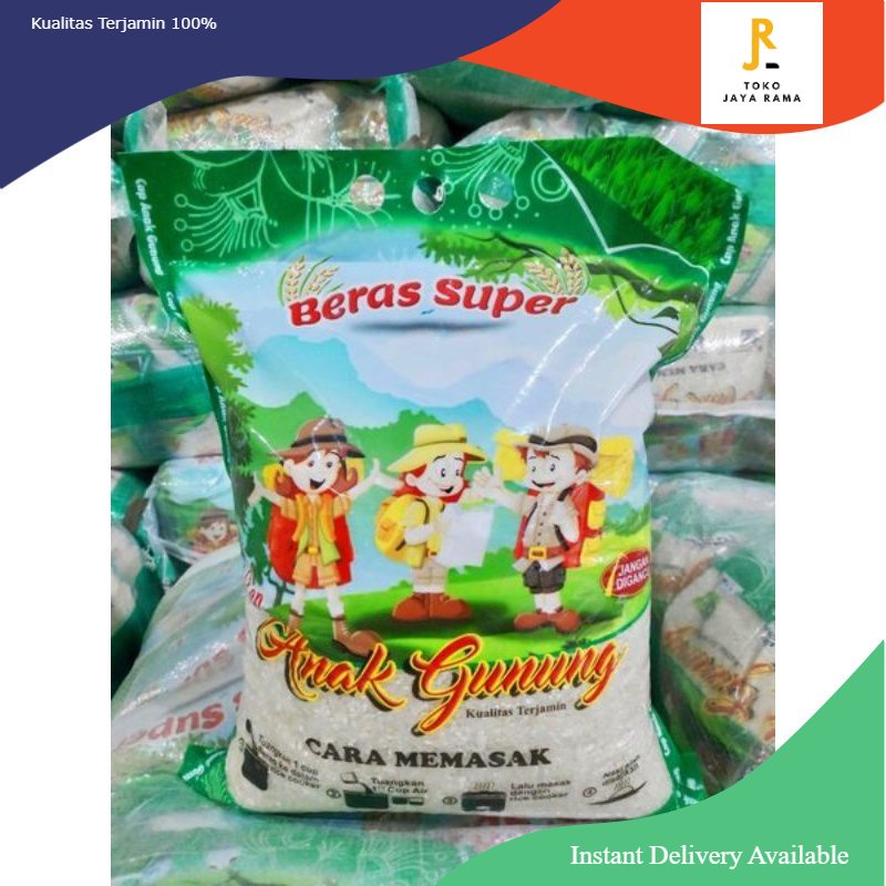 

Beras super Anak Gunung 3 kg, cocok untuk zakat fitrah | Toko RaJa