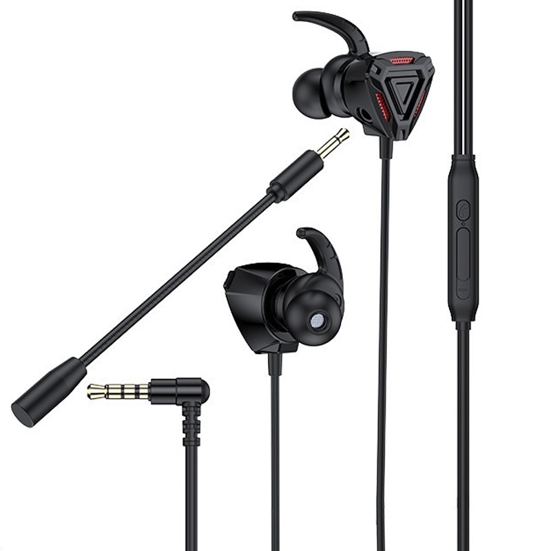 Gm3 Headset Gaming In-ear Peredam Suara Kabel Dengan Mikrofon Untuk Game E-sports