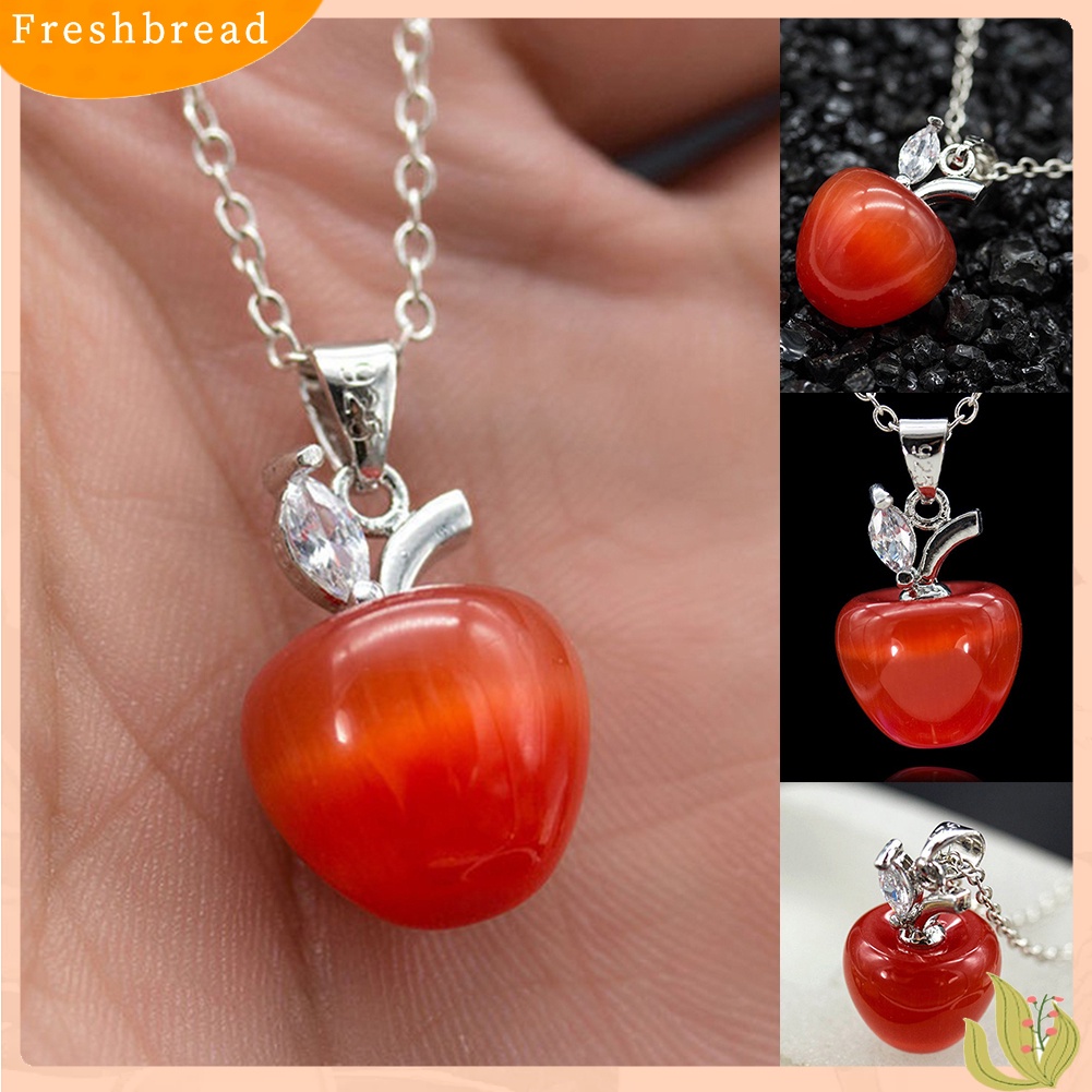 {In Stock} Liontin Charm Bentuk Apel Merah Opal Fashion Wanita Untuk Dekorasi Kalung Anting