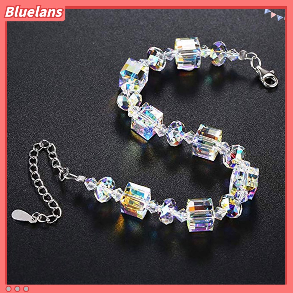 {In Stock} Adjustable Extension Chain Mom Bracelet Buckle Closure Cubic Clear Gelang Kristal Imitasi Menawan Hadiah