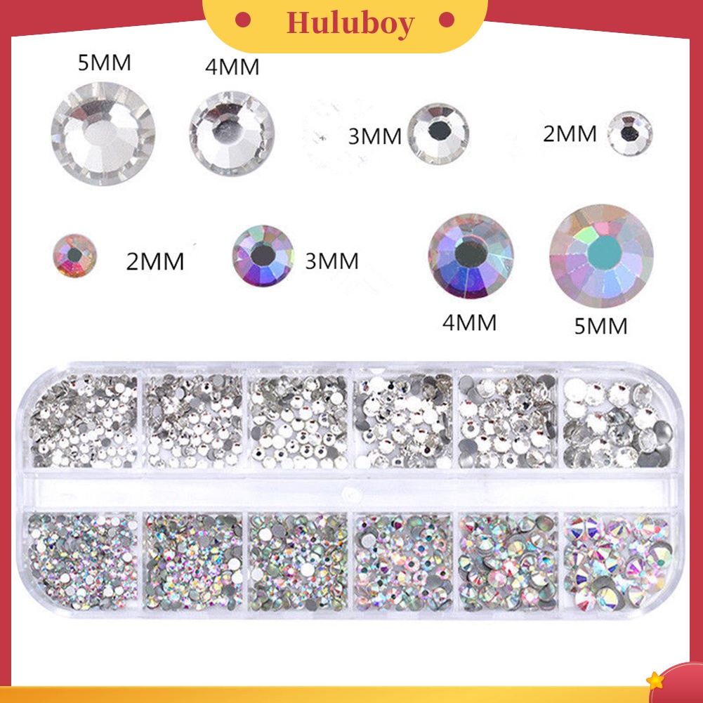 {In Stock} 12kisi Glitter Transparan Flat Berlian Imitasi Campuran Shiny Jewelry Manicure Decor