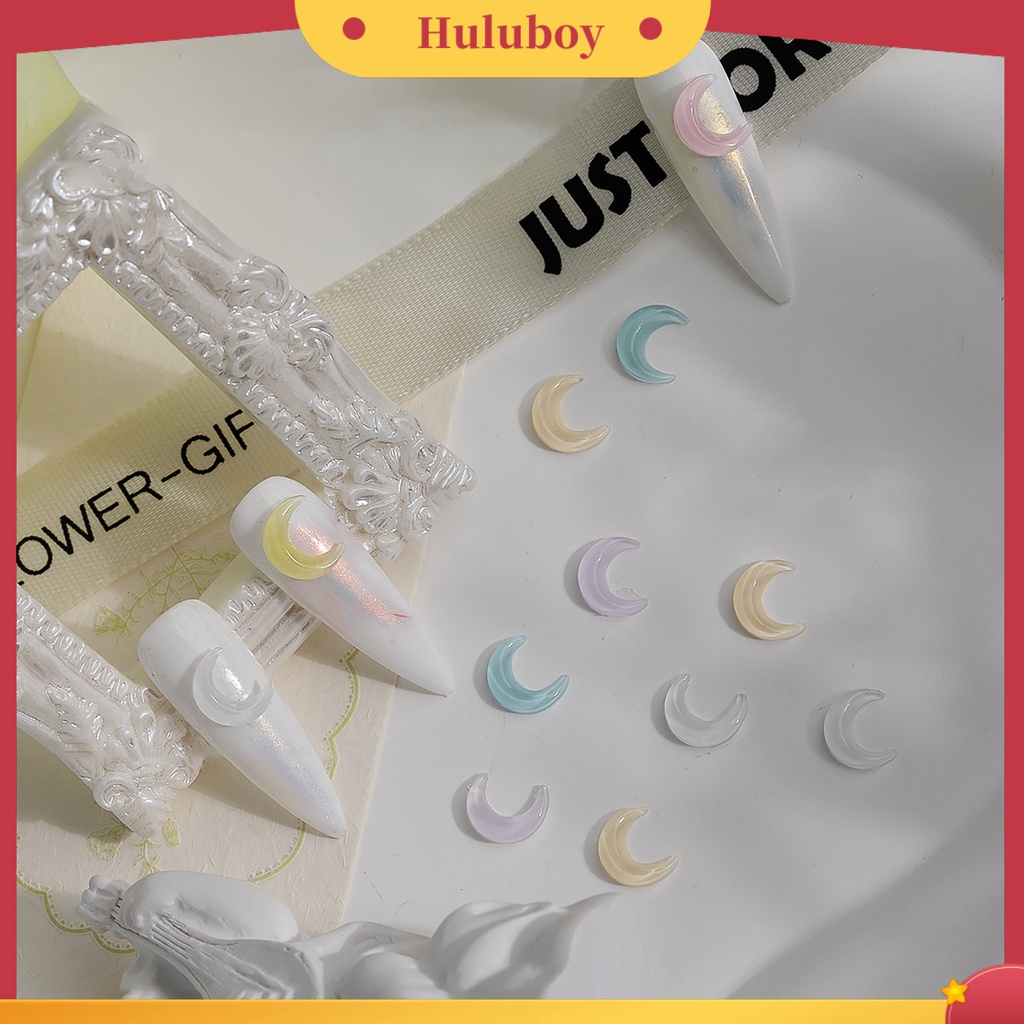 {In Stock} 20Pcs Dekorasi Nail Art Bentuk Kreatif Efek Visual Mengkilap Warna Hidup Tahan Luntur Mudah Diterapkan Bulan DIY Manicure Decoration Nail Art Designs Perlengkapan Kuku