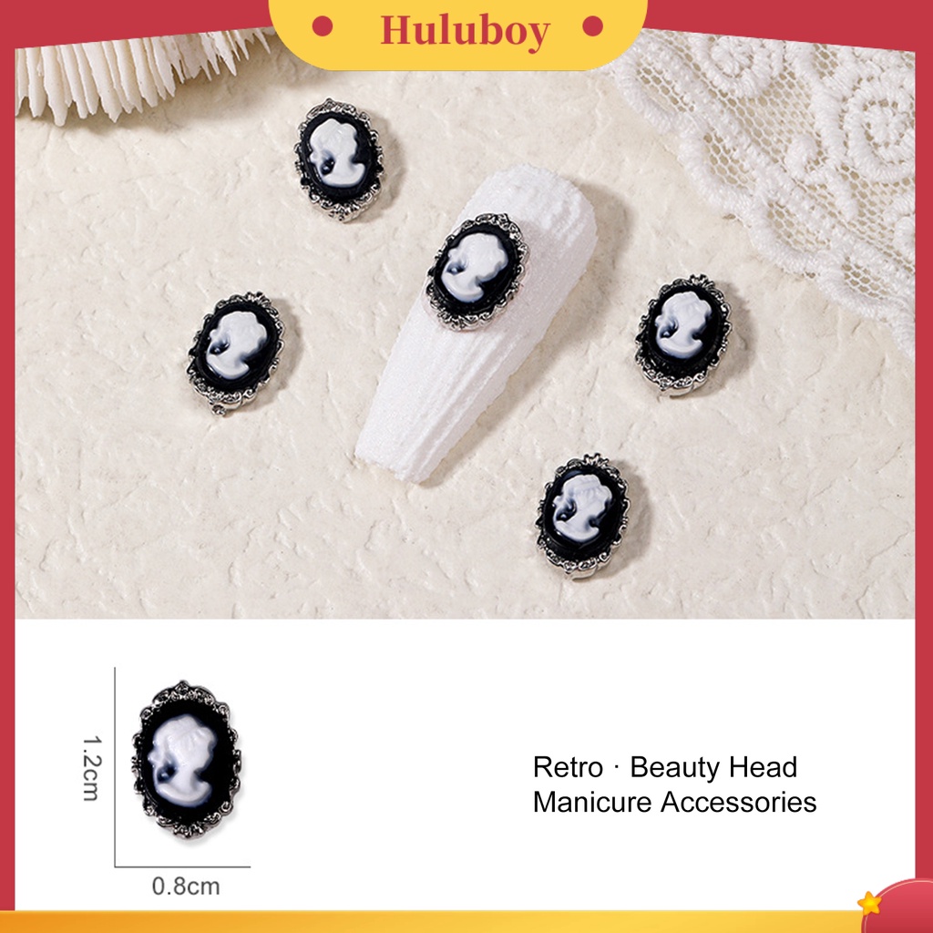 {In Stock} 10Pcs Pesona Kuku Tiga Dimensi Gloss Gaya Baroque DIY Alloy Vintage Kecantikan Kepala Nail Art Ornamen Manicurist Supply