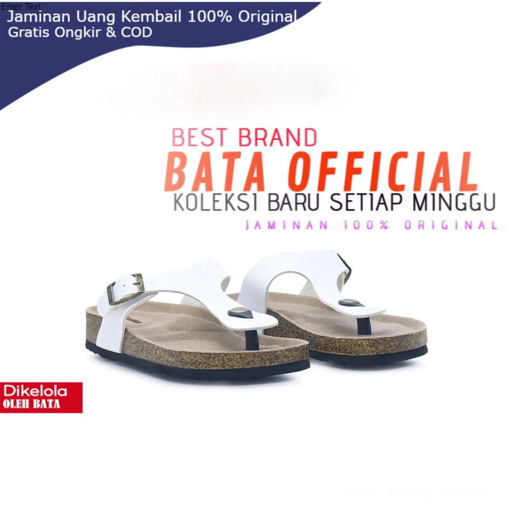 Sandal jepit wanita - sandal Bata Sandal Wanita Athena White - 5711194