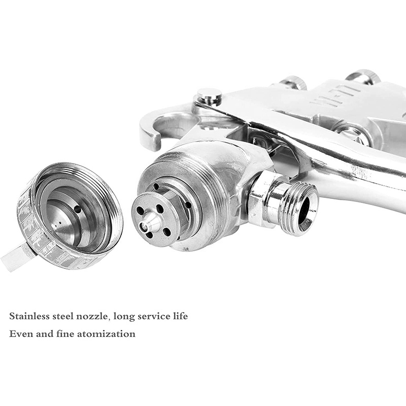 [AYBX] Spray Gun Profesional Pneumatic Airbrush Sprayer Alloy Painting Atomizer Alat Dengan Hopper Untuk Melukis Mobil