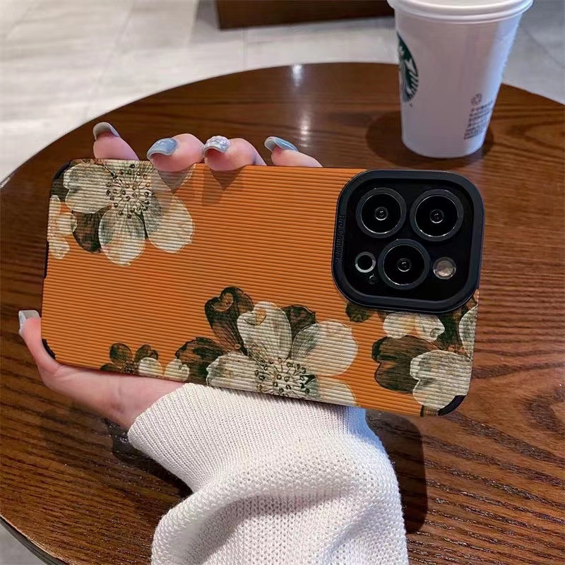 Orange Yellow Gardenia Flower Girl Woman Soft Case HP VIVO V9 Y11 Y12i Y12 Y15 Y17 Y12S Y20 Y20i Y20S Y19 Y93 Y91C S1 V15 Pro Y50 Y30 Y30i V20 Z1 Pro Y52S Y31S V5 V5S V21 V23 5G Y83 FTD Stripe Casing