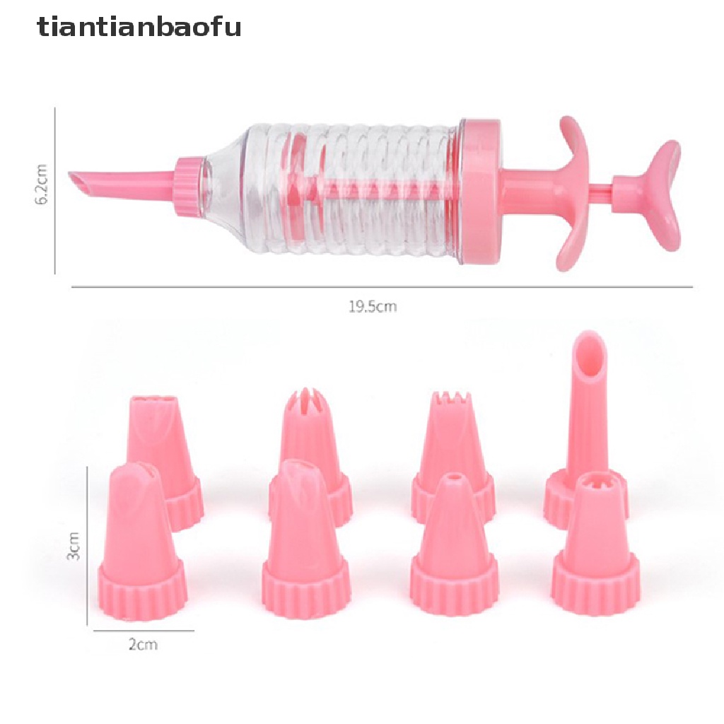 [tiantianbaofu] 8pcs Nozzle Pipa Dengan Plastik Cream Baking Nozzle Pastry Tools Butik