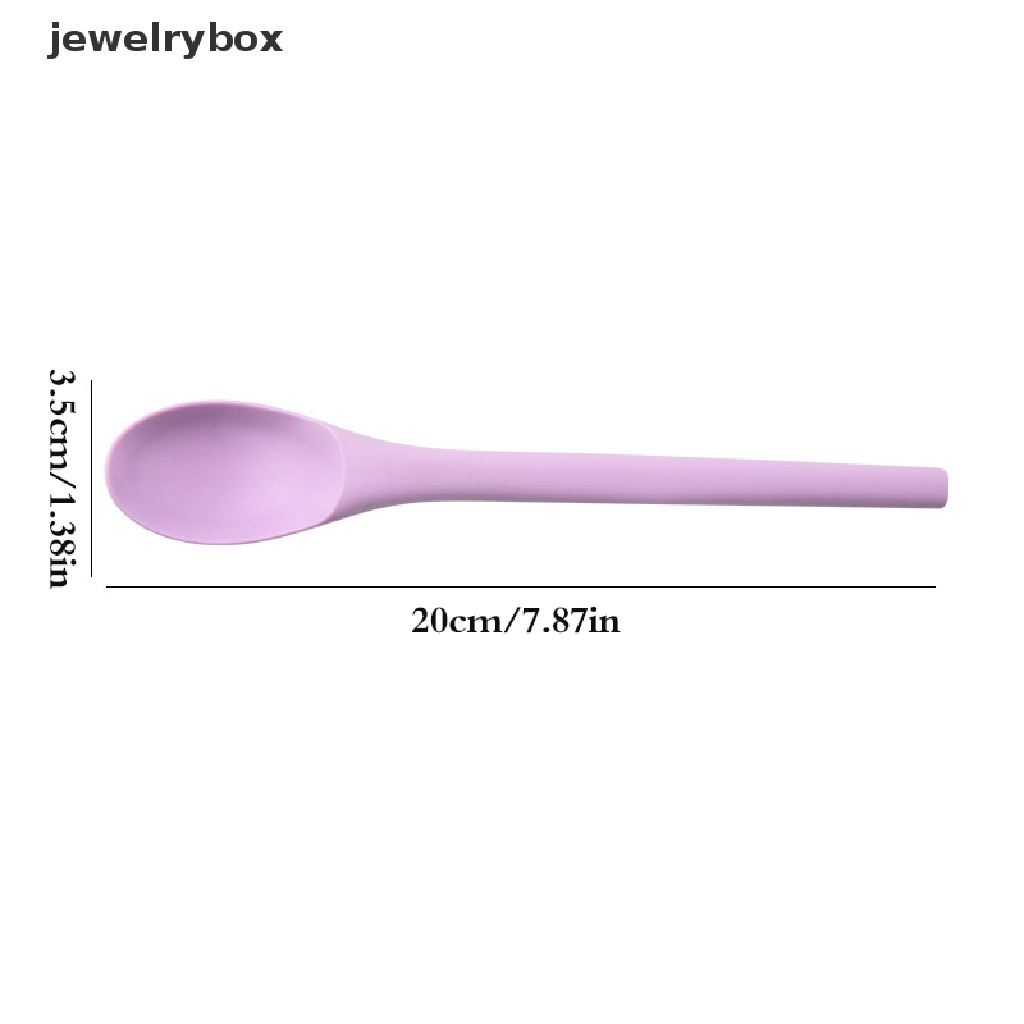 [jewelrybox] Multi Purpose Silicone Spoon Gagang Panjang Sendok Sup Nasi Pencampuran Dessert Ice Cream Spoon Sendok Teh Sendok Kopi Peralatan Makan Dapur Butik