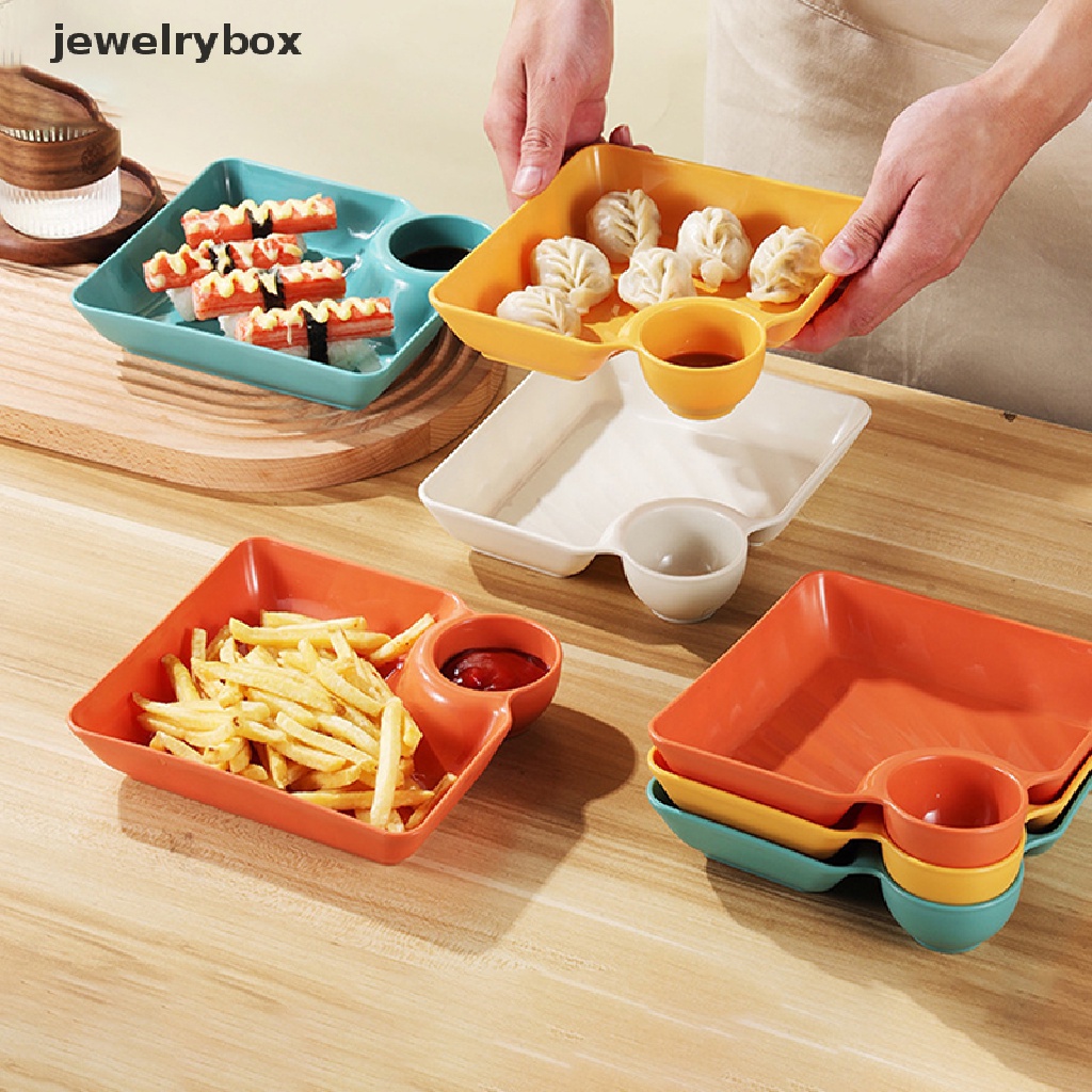 [jewelrybox] Piring Pangsit Persegi Dengan gar Sauce Dish Space Snack Platter Boutique