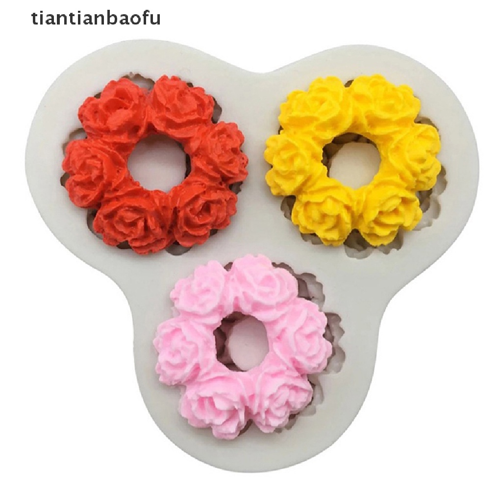 [tiantianbaofu] 1pc 3D Mini Bunga Mawar Teko Cetakan Silikon DIY Coklat Fondant Tools Mould Butik