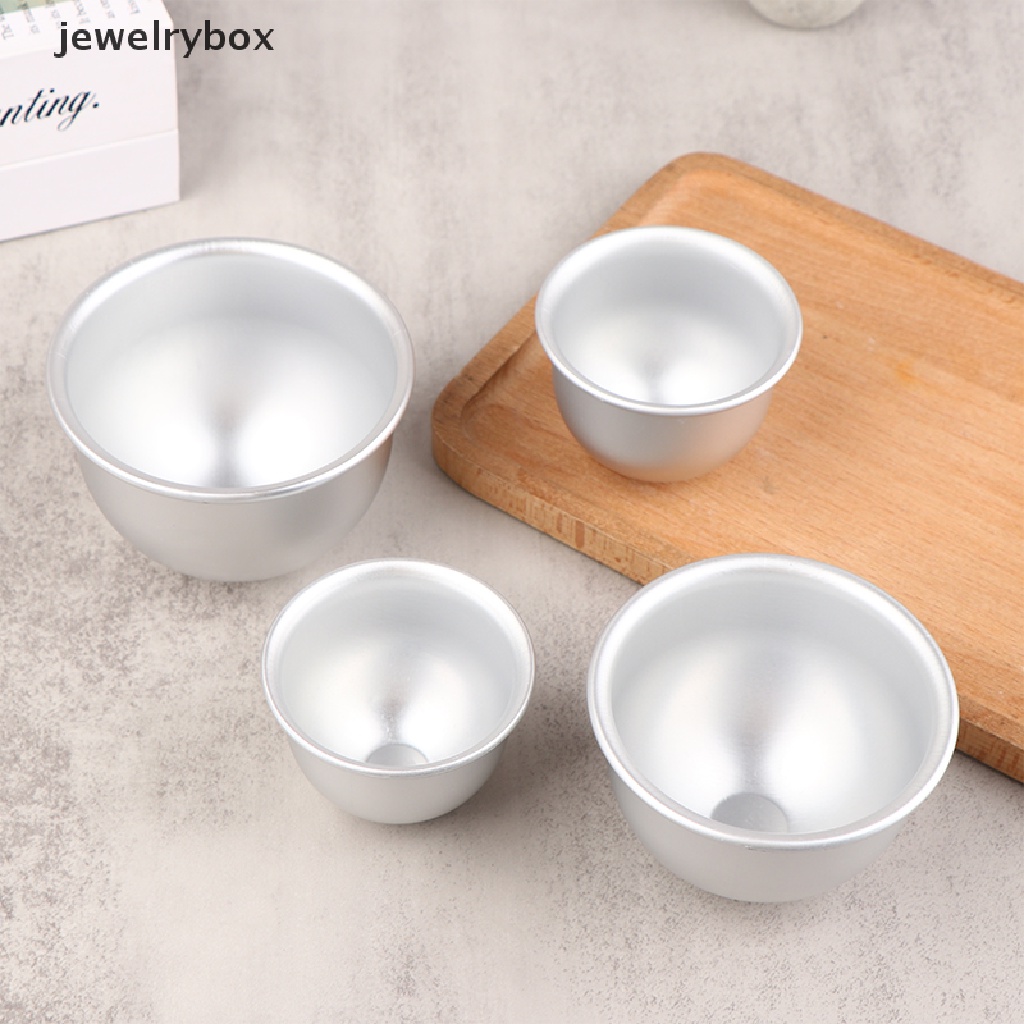 [jewelrybox] 1pc Aluminium Alloy Deep Setengah Lingkaran Cetakan Kue Pan Boneka Gaun Dekorasi Kue Butik