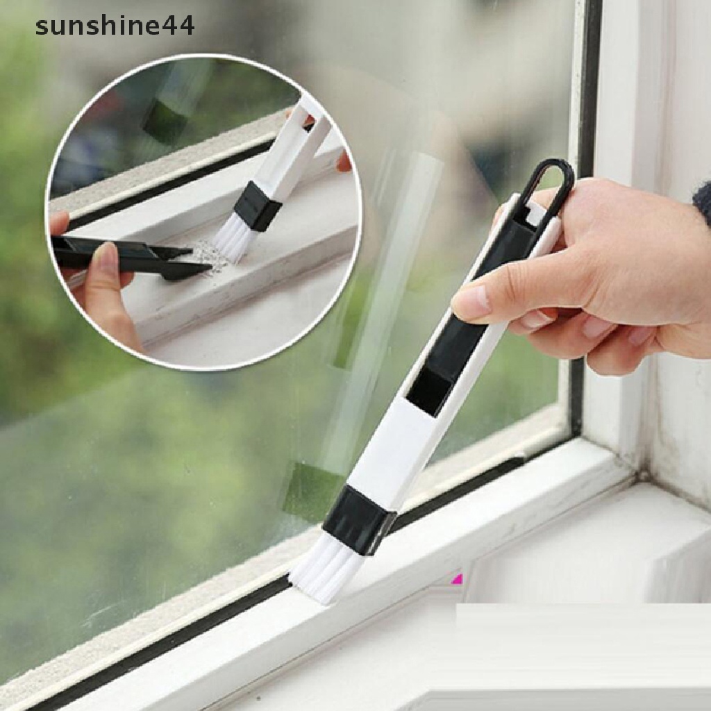Sunshine 2pcs Sikat Pembersih Alur Jendela Serbaguna Alat Pembersih Keyboard Rumah Tangga ID