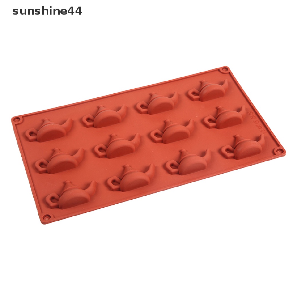 Sunshine 1Pc 12lubang Lucu Bentuk Teko Mousse Kue Cetakan Silikon Es Krim Dessert Mold ID