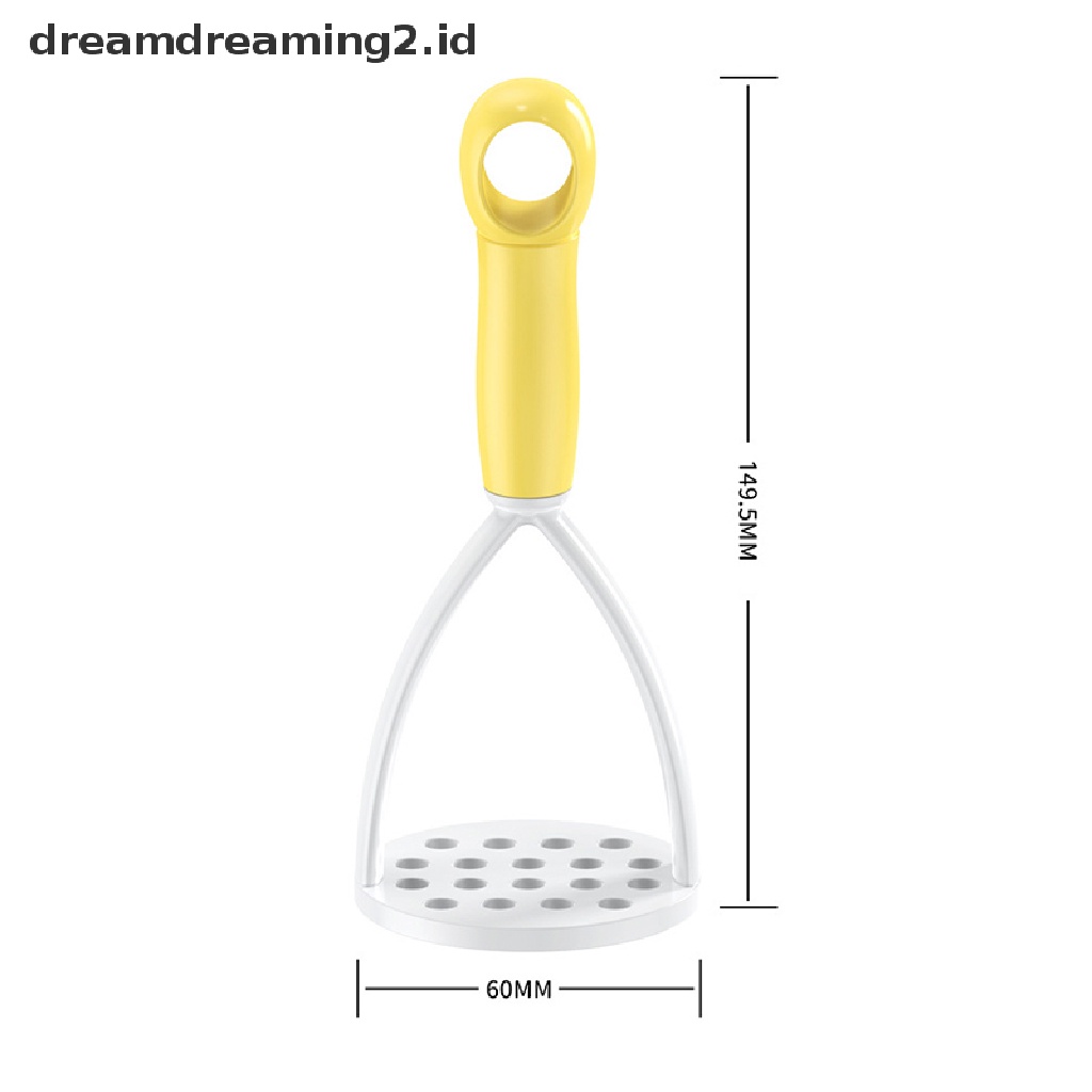 (hot) Kitchen Portable Manual Potato Masher Labu Lumpur Press Alat Buah Sayur//