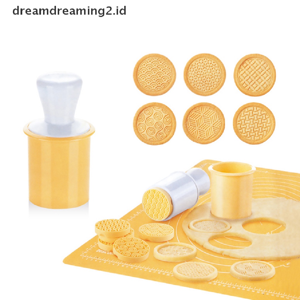 (hot) 1set Silikon Cookie Stamp Cutter DIY Pastry Kue Cookie Self Made Embossed Seal Cookie Mold Kartun Hewan Natal Timbul Cetakan//