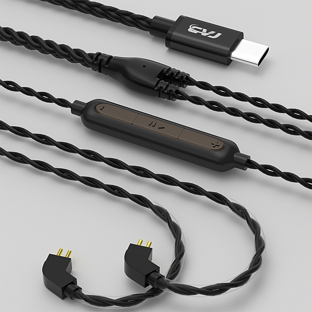 Cvj V6 TYPEC HD DAC Lossless High Fidelity Upgrade Headset Kabel Aptx Transmisi Earphone Kabel Aksesoris Untuk TRN KZ