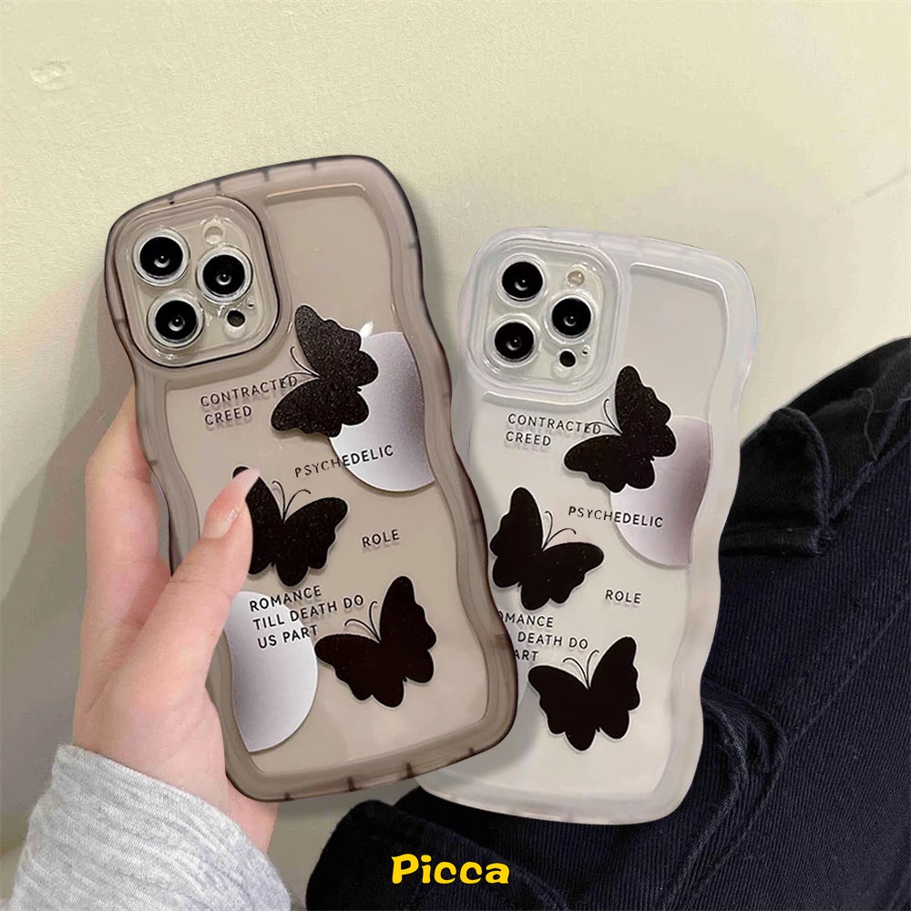 Romance Butterfly Case Infinix Smart6 Plus 54 4 Infinix Note12 2023 12 G96 8 10Pro 12Pro Hot 10s 11s NFC Hot12 10T 9 8 11 10 Play 10Lite 11s 12i 20 20s Cute Wavy Edge Soft Cover