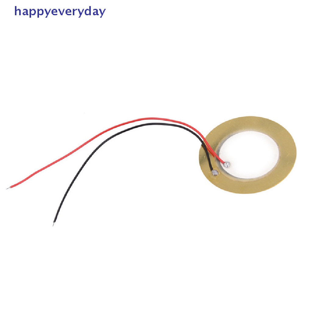 [happy] 10pcs 35mm Piezo Elements buzzer Sounder Sensor Trigger Drum Disc+Kawat Tembaga [ID]