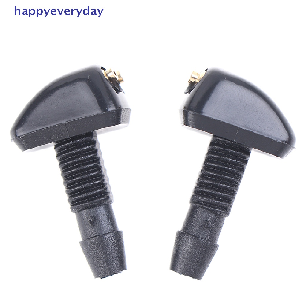 [happy] 2x Universal Front Windshield Washer Wiper Nozzle er Stopkontak Spout Air [ID]