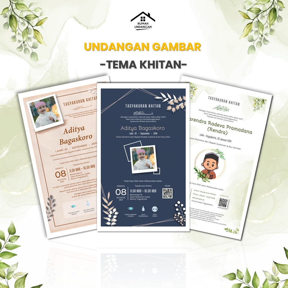 Undangan Digital Khitanan & Aqiqah bentuk Gambar JPEG  Elegant